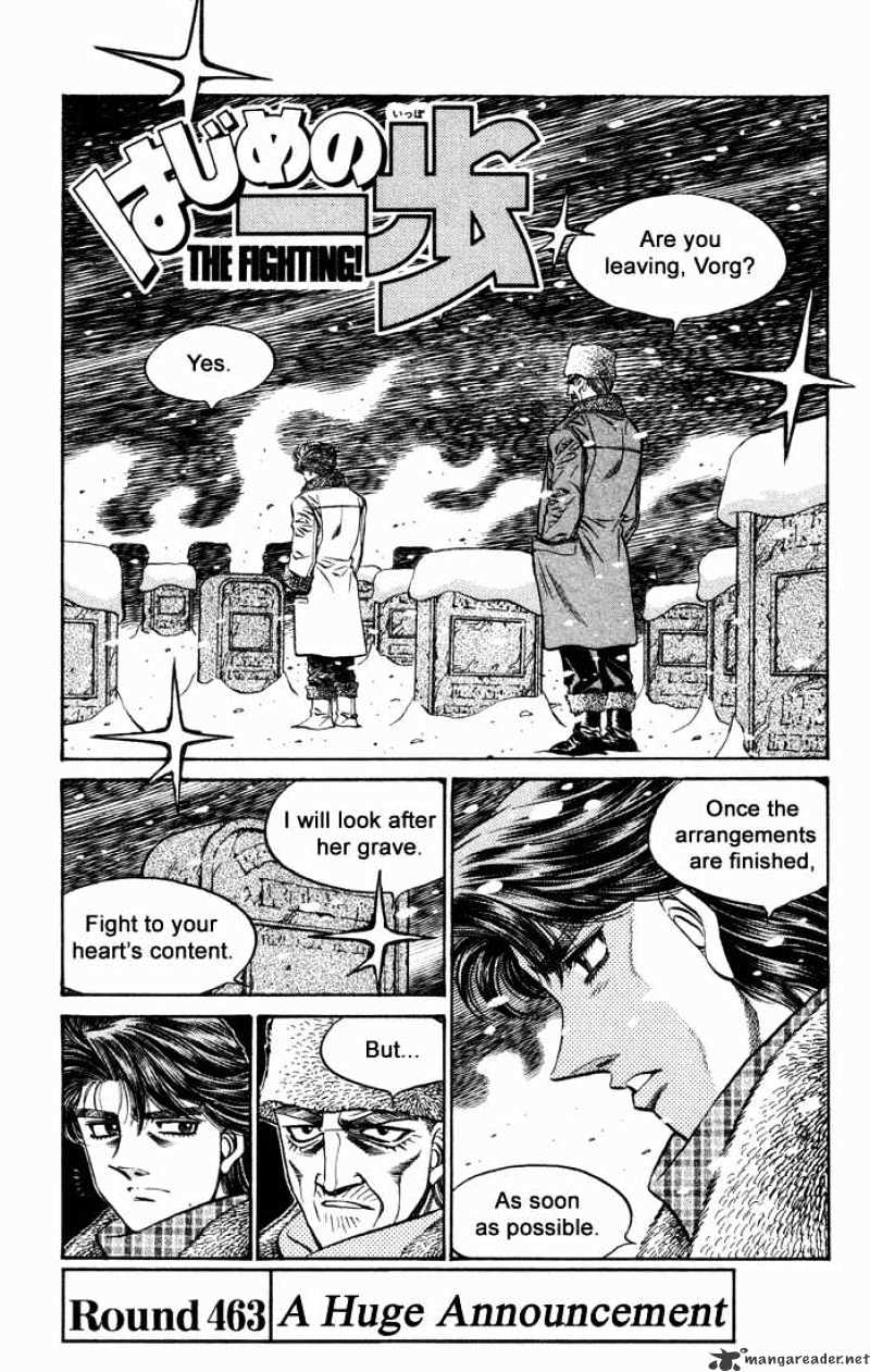 Hajime no Ippo: Fighting Spirit, Chapter 463 image 01